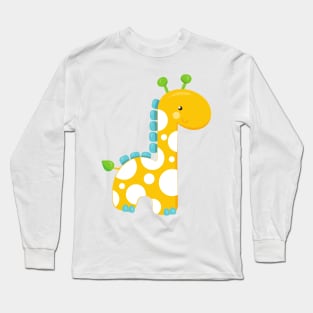 Cute Giraffe, Baby Giraffe, Yellow Giraffe, Animal Long Sleeve T-Shirt